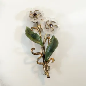 Superb Nosegay Brooch in Crystal, Jade & Garnet