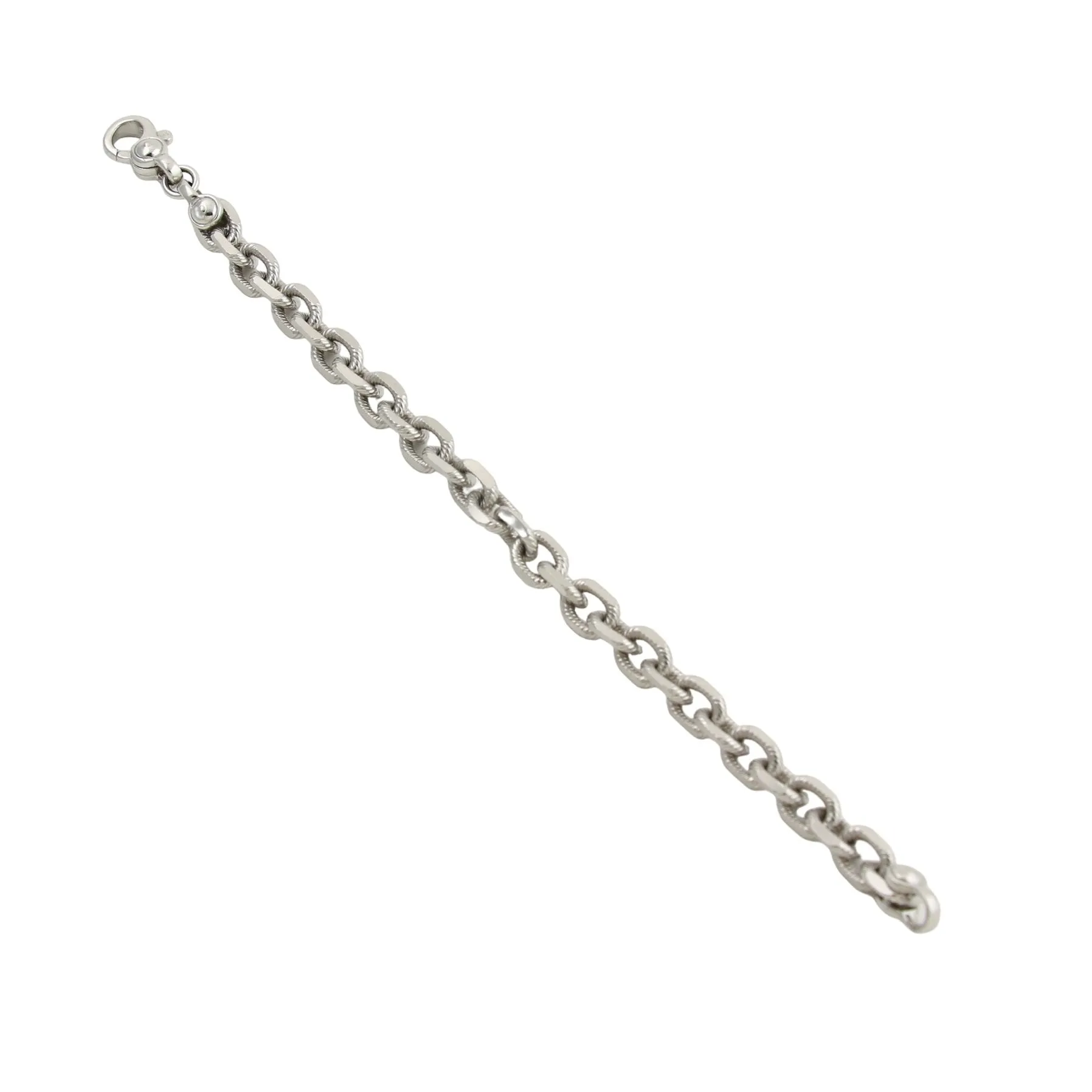 Textured Rolo Cable Chain Bracelet