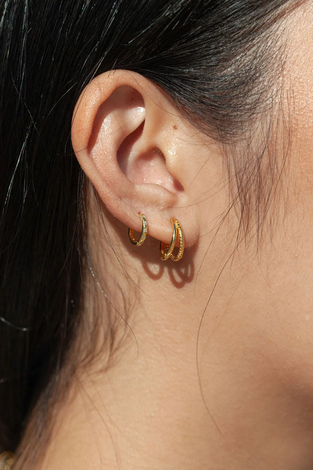 Vermeil Double Hoop Earring - Alana