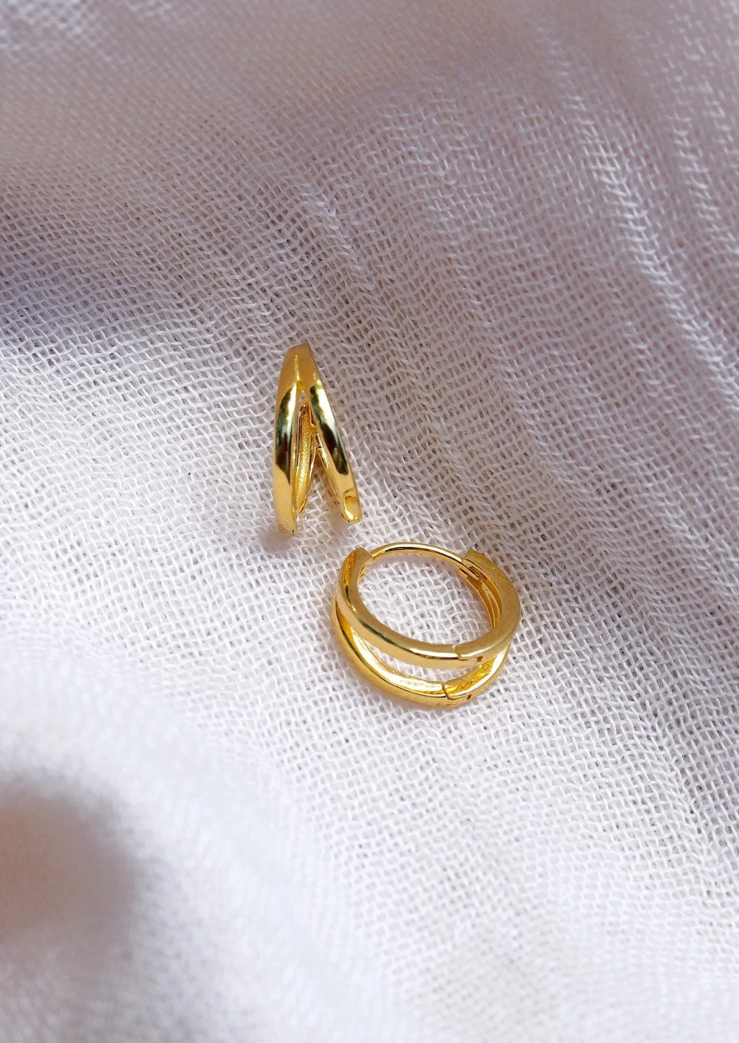 Vermeil Double Hoop Earring - Alana