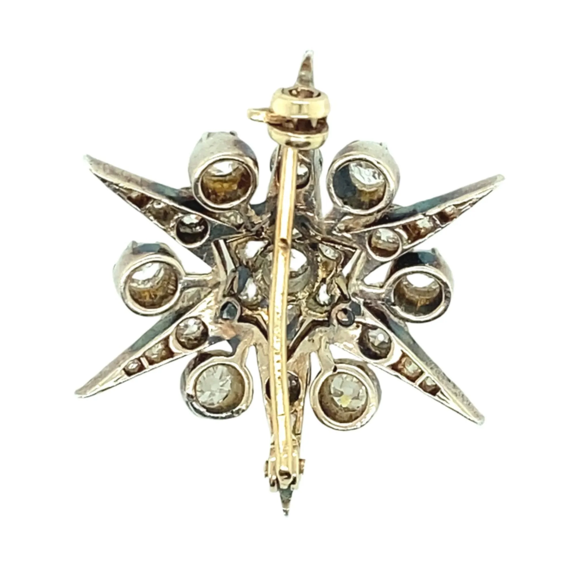 Victorian diamond star brooch