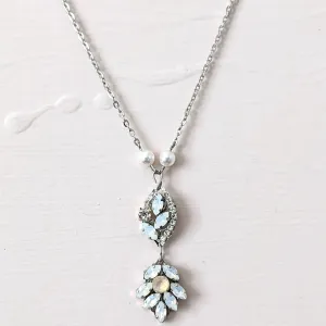 White Opal Vintage Style Necklace